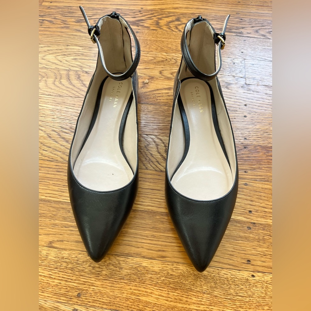 Cole Haan Black Pointed Toe Heels